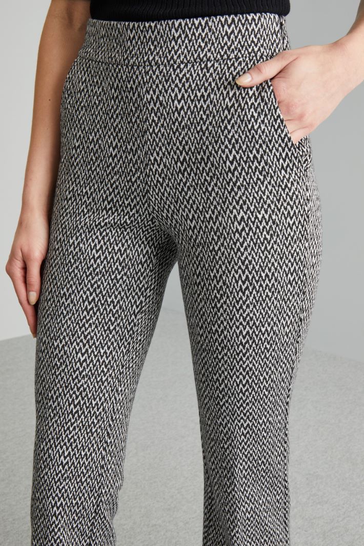 Jacquard jersey trousers Intrend - 4