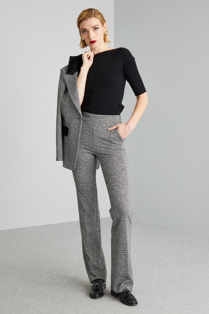 Jacquard jersey trousers Intrend