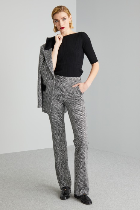 Jacquard jersey trousers Intrend