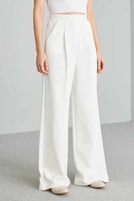 Pantaloni ampi in jersey