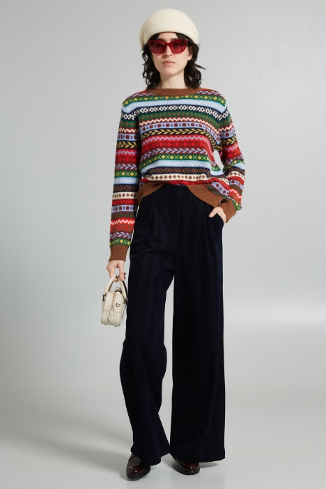 Wide-leg jersey trousers Intrend