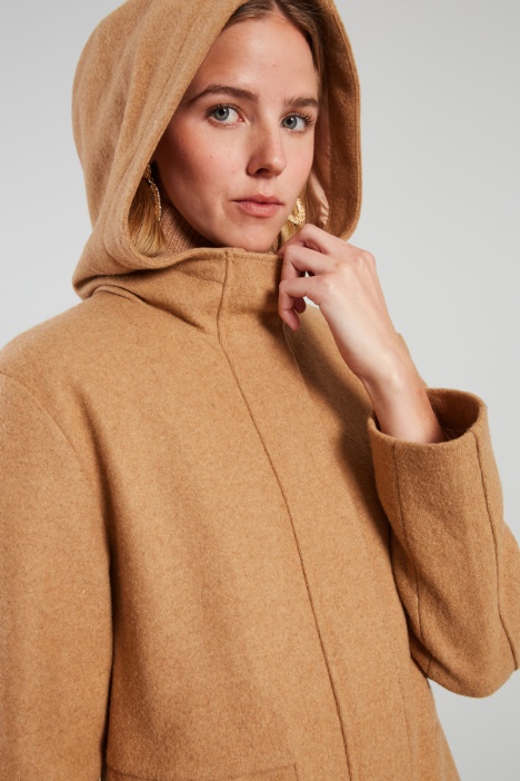 Cappotto stile parka in panno