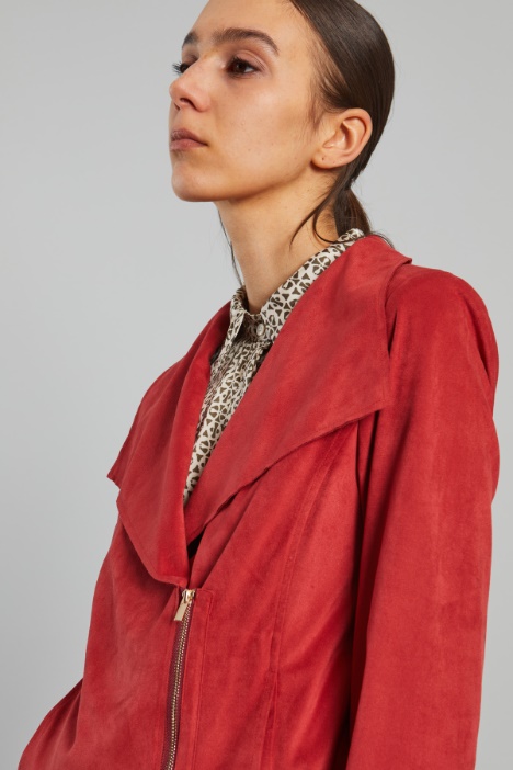 Giacca in jersey suede