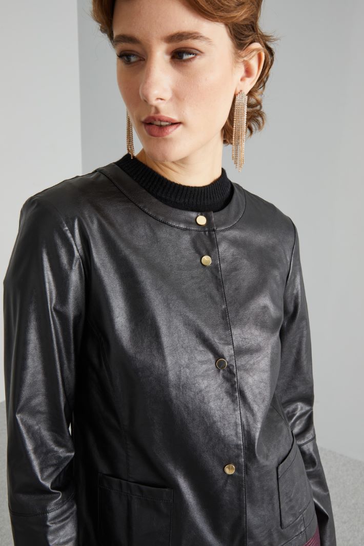 Short faux-leather jacket Intrend - 4