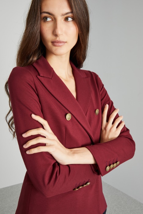 Blazer con bottoni gioiello