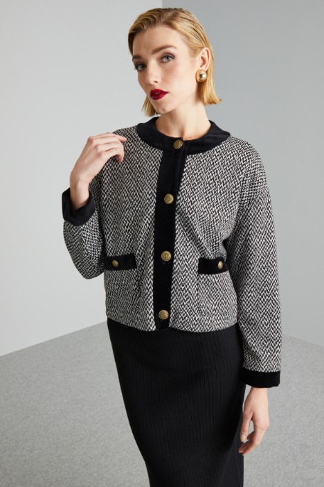 Short jacquard jacket Intrend