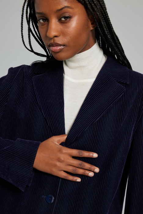 Blazer in jersey velluto