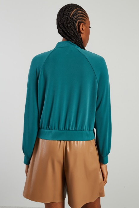 Giacca bomber in jersey