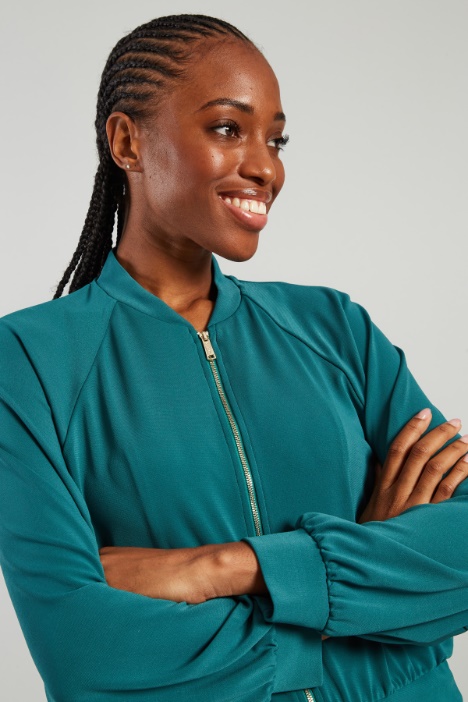 Giacca bomber in jersey