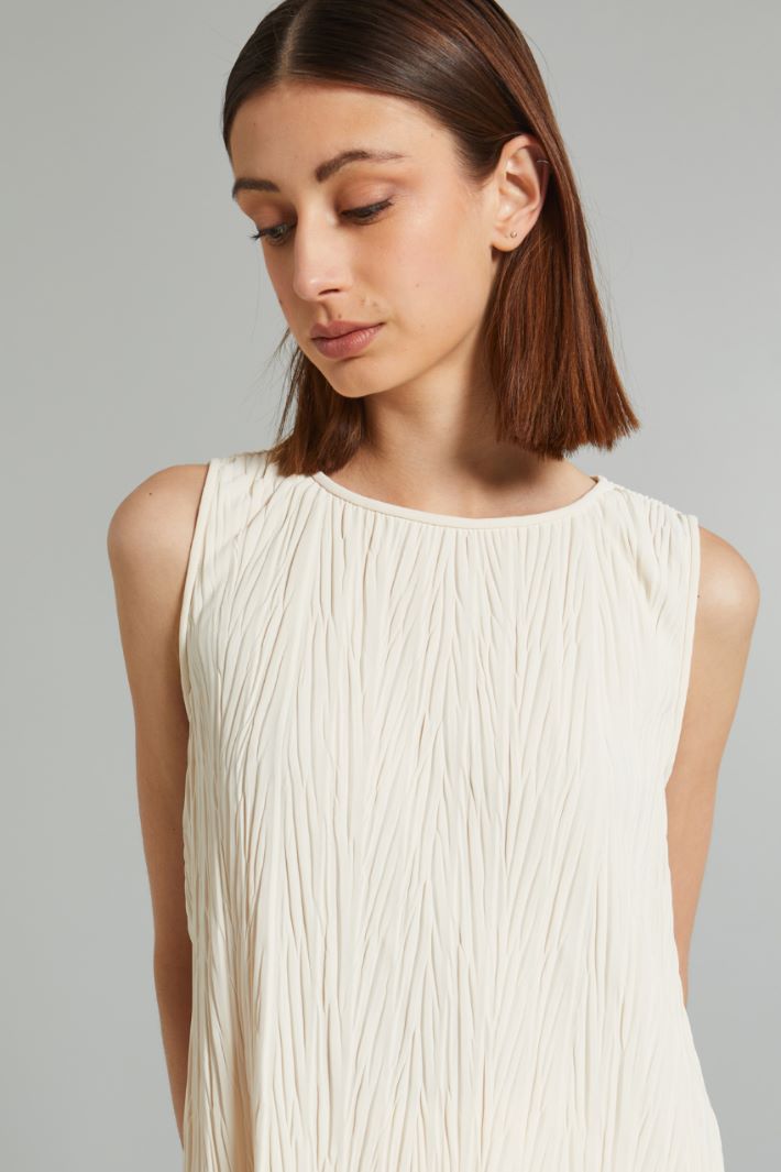 Pleated stretch jersey top Intrend - 4