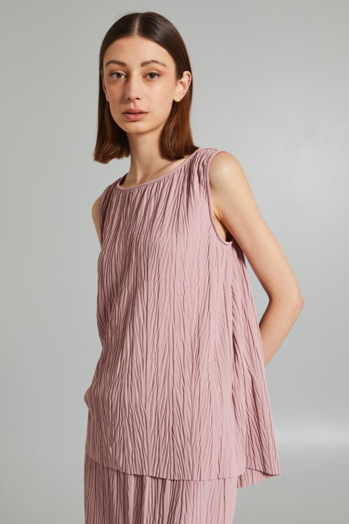 Pleated stretch jersey top Intrend - 3