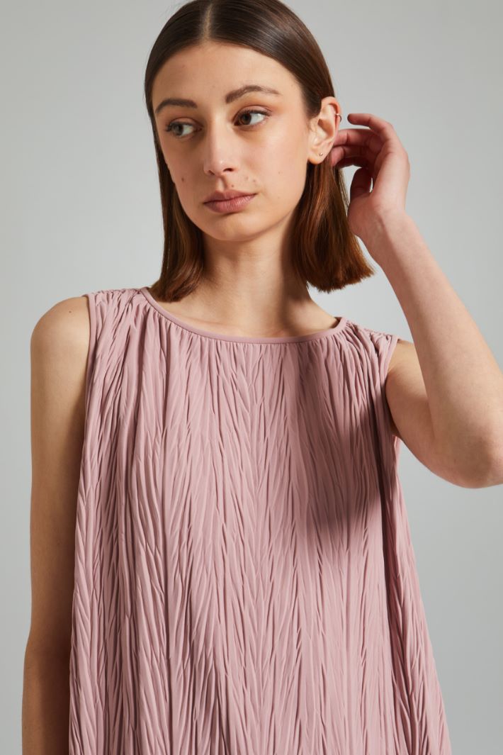 Pleated stretch jersey top Intrend - 4