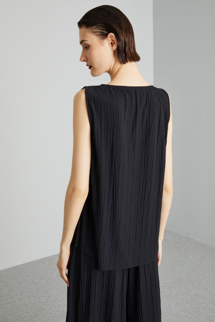 Pleated stretch jersey top Intrend - 2