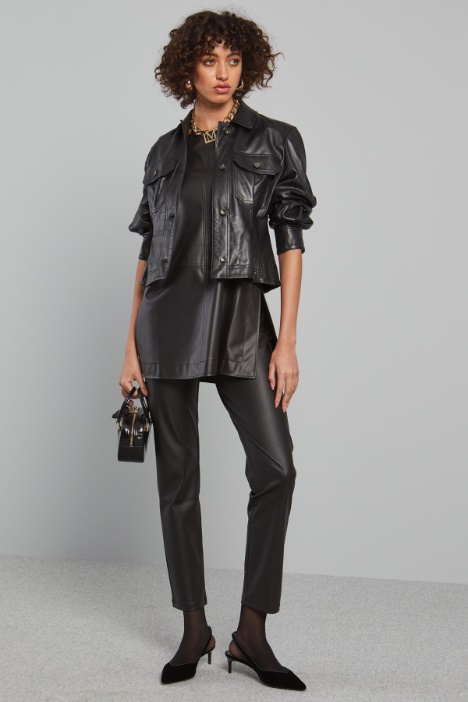 Long faux leather top Intrend