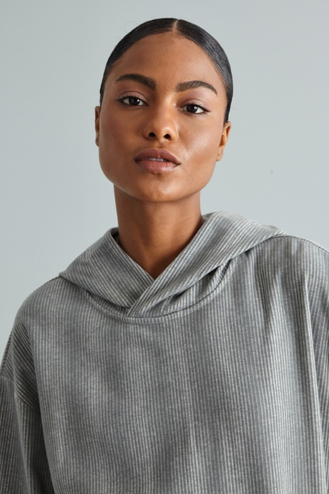 Felpa in jersey velluto