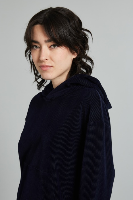 Felpa in jersey velluto