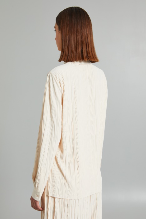 Blusa stile polo in jersey