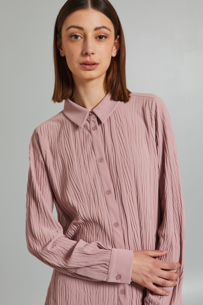 Pleated jersey polo-style blouse Intrend - 4