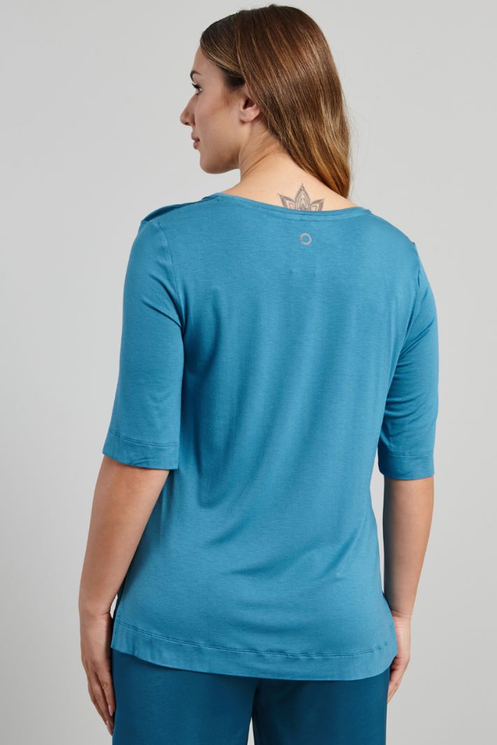 Silk and jersey T-shirt Intrend - 2