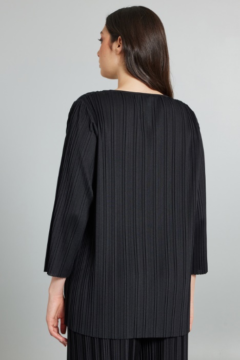Blusa in jersey plissé