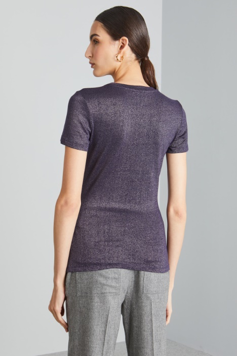 T-shirt aderente lamè