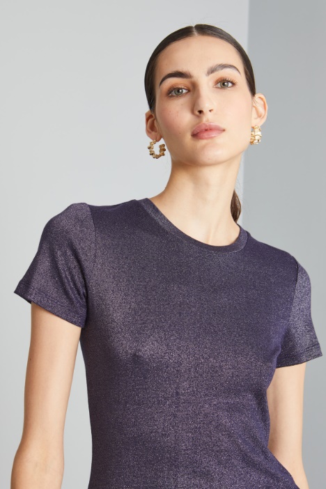 T-shirt aderente lamè
