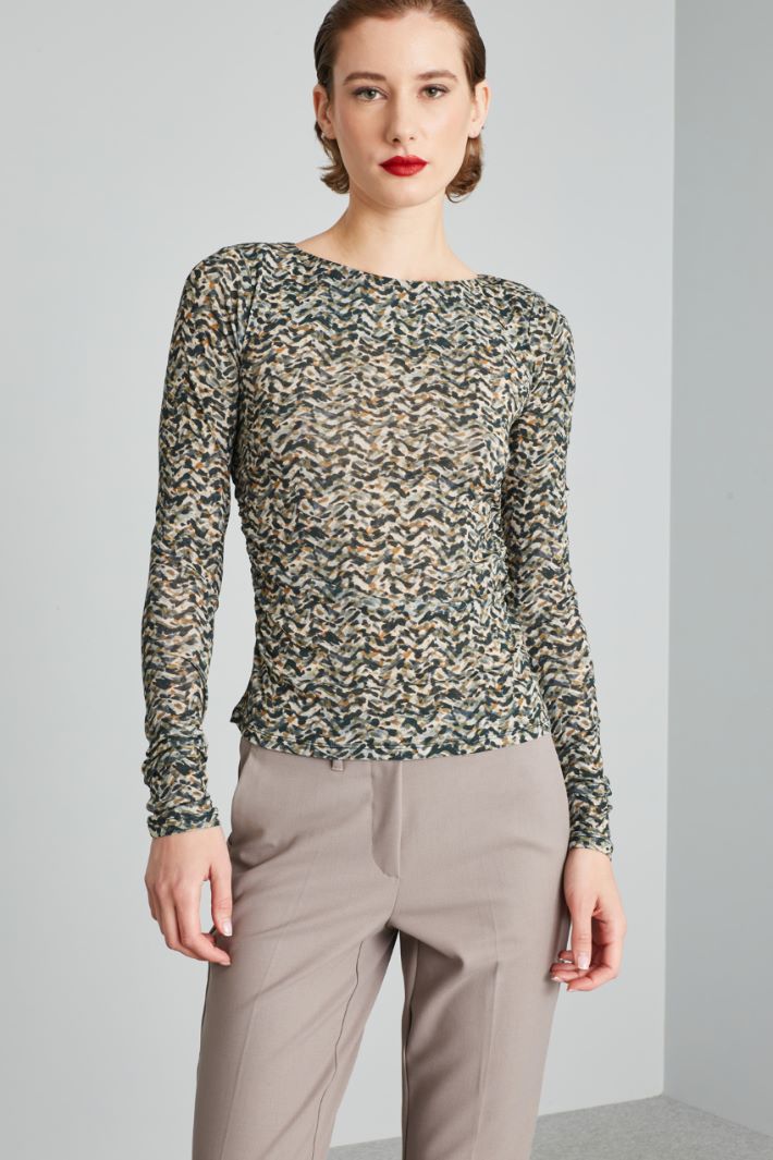 Patterned crepe top Intrend - 3