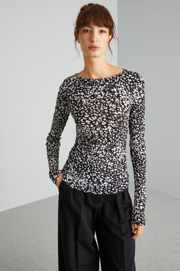 Patterned crepe top Intrend - 3