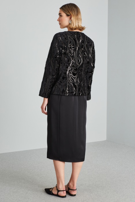 Giacca in velluto ricamato