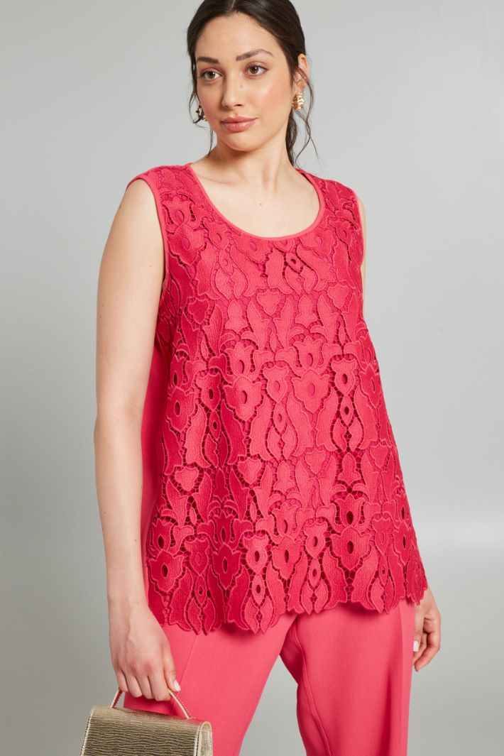 Lace-trimmed top Intrend - 3