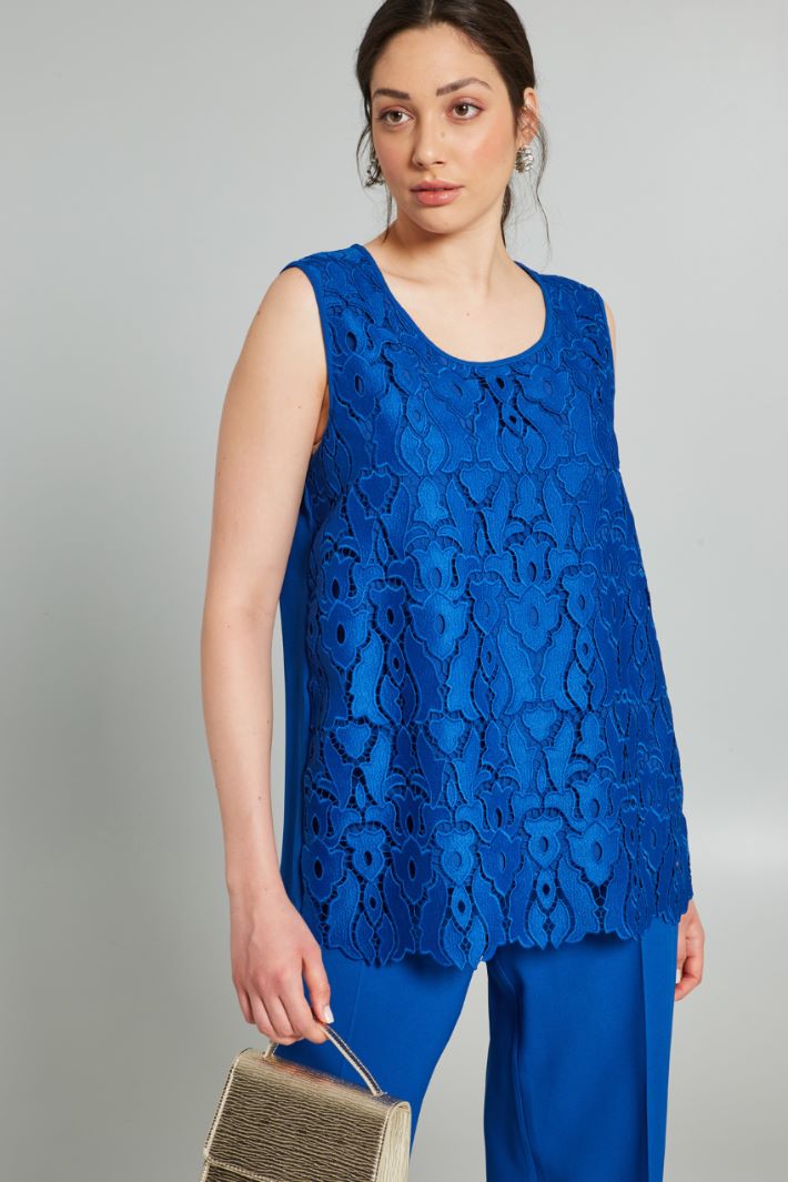 Lace-trimmed top Intrend - 3