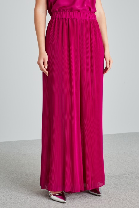 Pantalón de georgette plisado