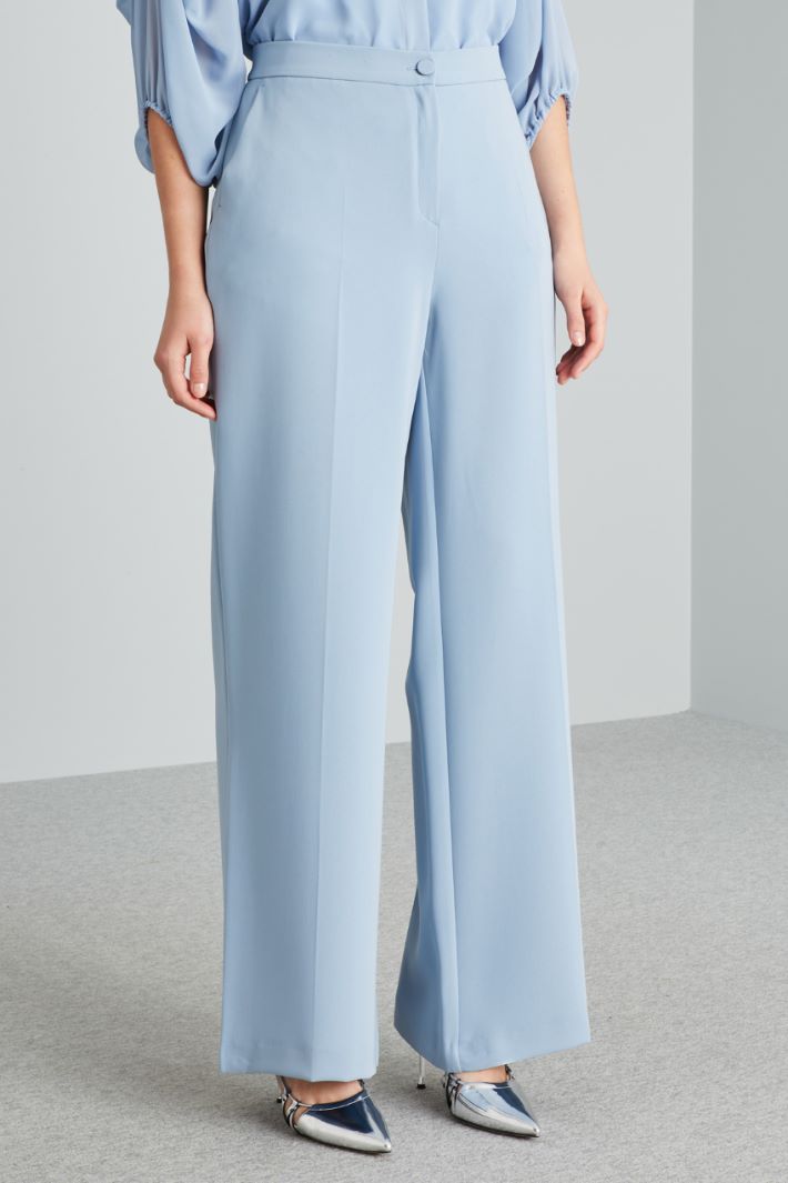 Pressed-creased palazzo trousers Intrend - 3