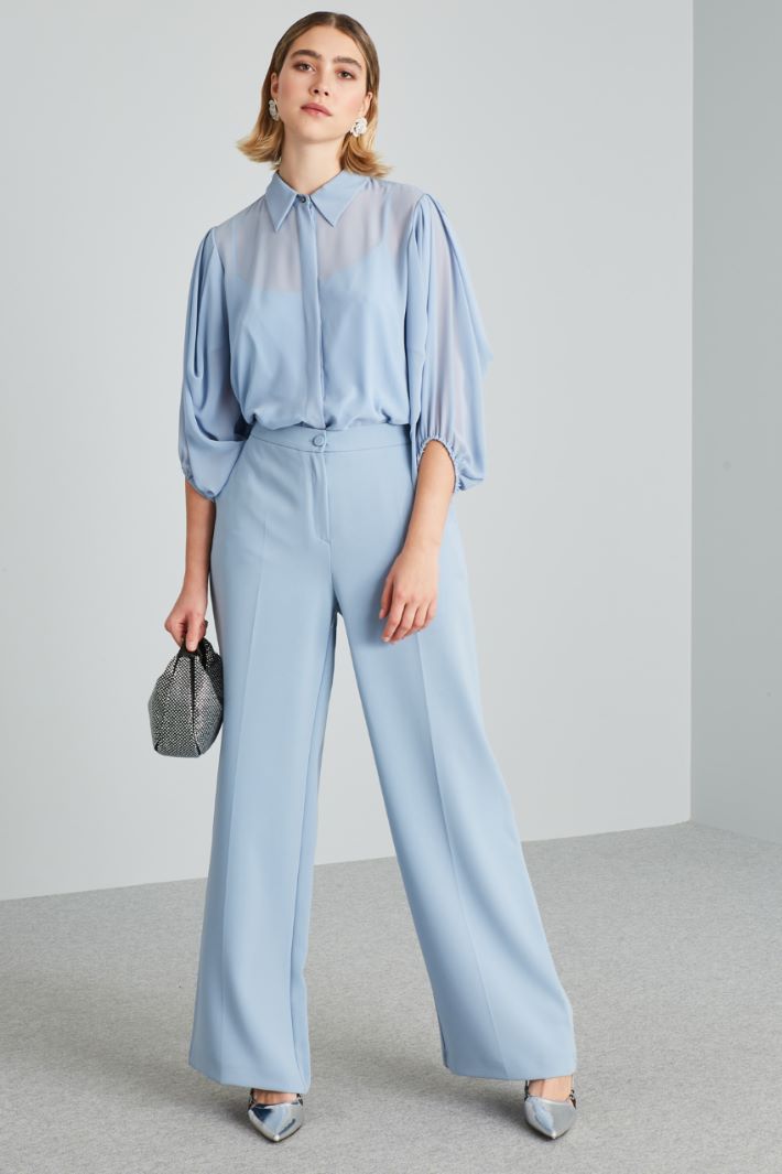 Pressed-creased palazzo trousers Intrend