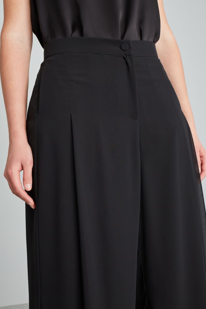 Wide-leg georgette trousers Intrend - 4