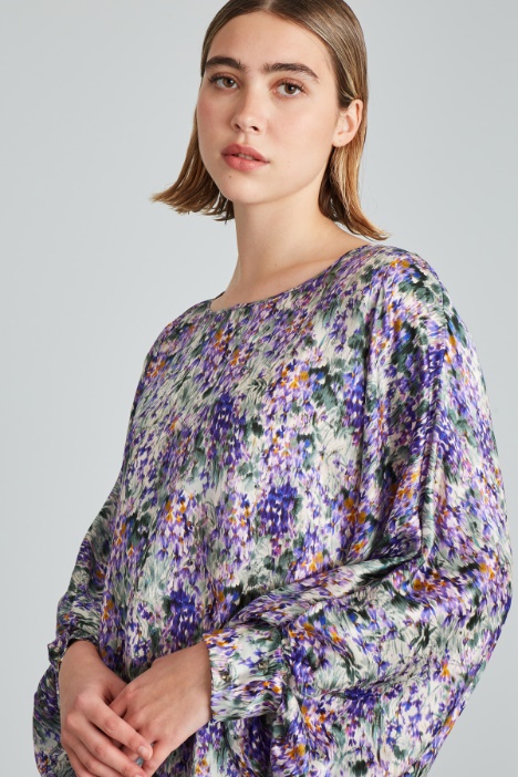 Blusa in raso di pura seta