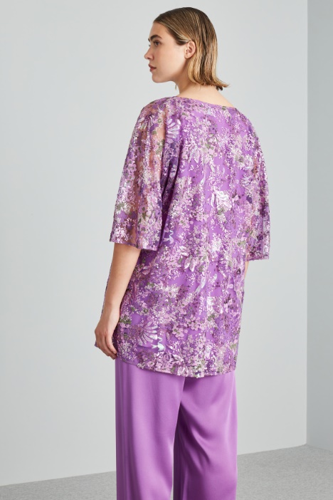 Casacca in tulle ricamato