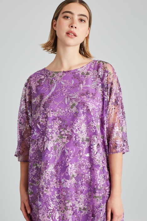 Casacca in tulle ricamato