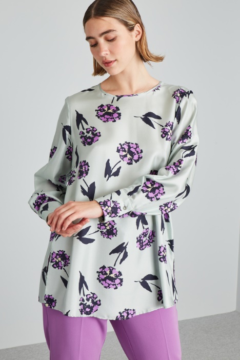 Silk twill tunic Intrend