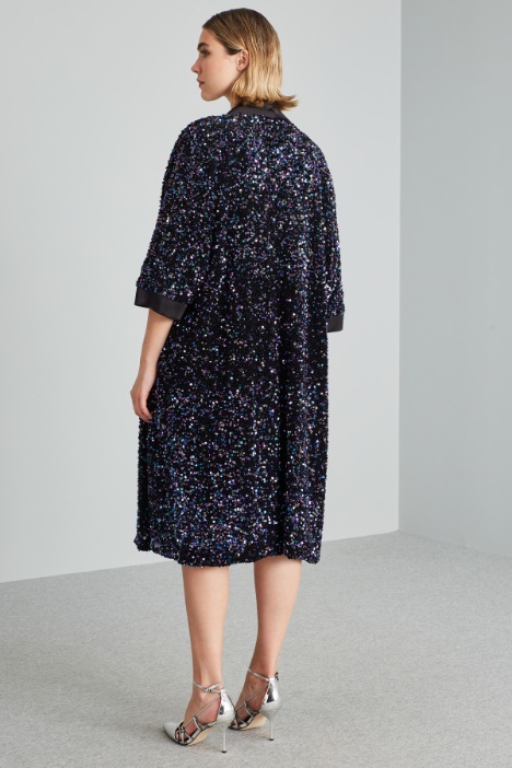 Spolverino kimono con paillettes