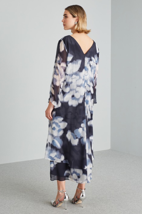 Vestido de chifón estampado