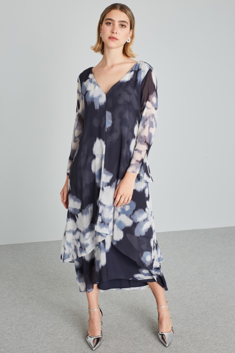 Printed chiffon dress Intrend