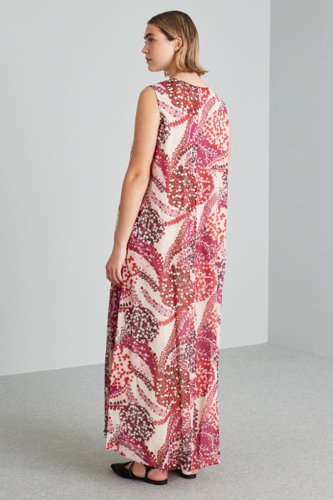 Abito smanicato in georgette