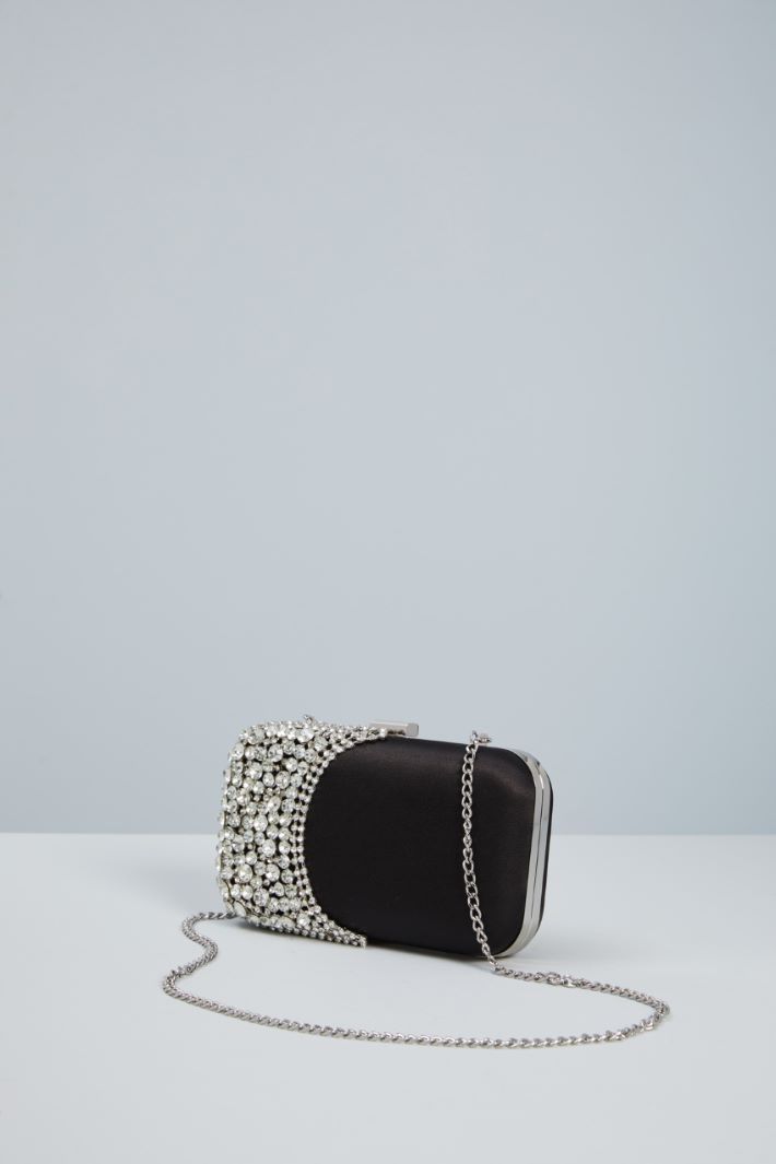 Rhinestone satin clutch Intrend - 2