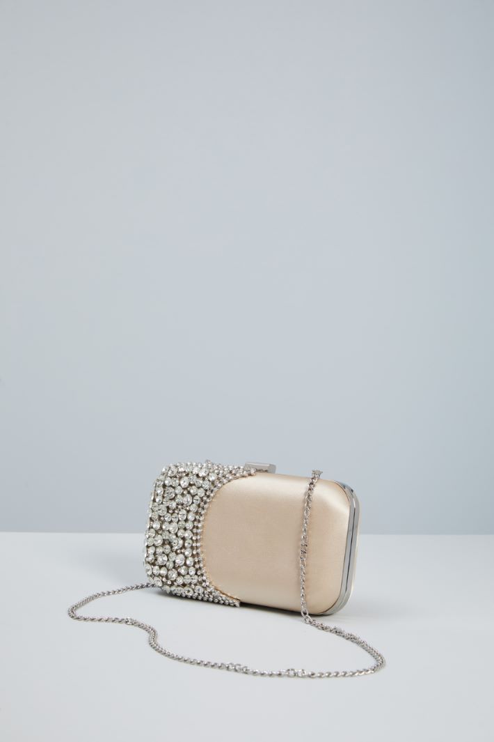 Rhinestone satin clutch Intrend - 2