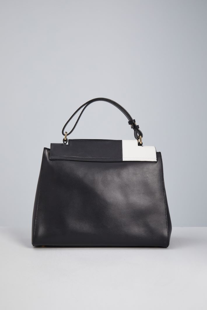 Color block leather bag Intrend - 3