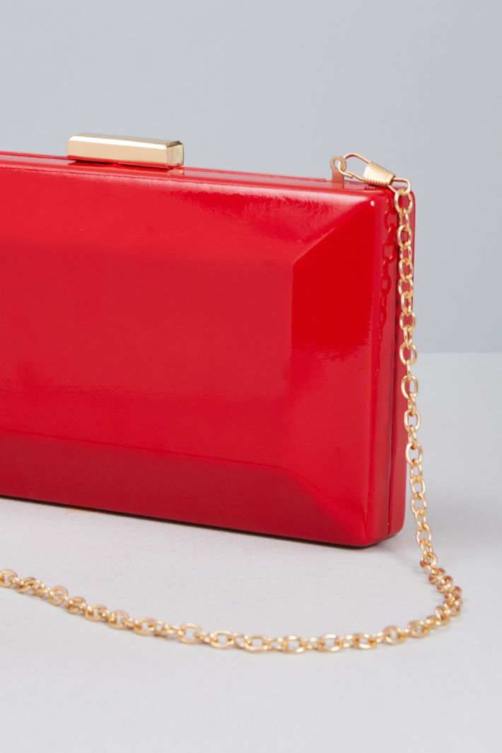 Rigid patent leather clutch Intrend - 4