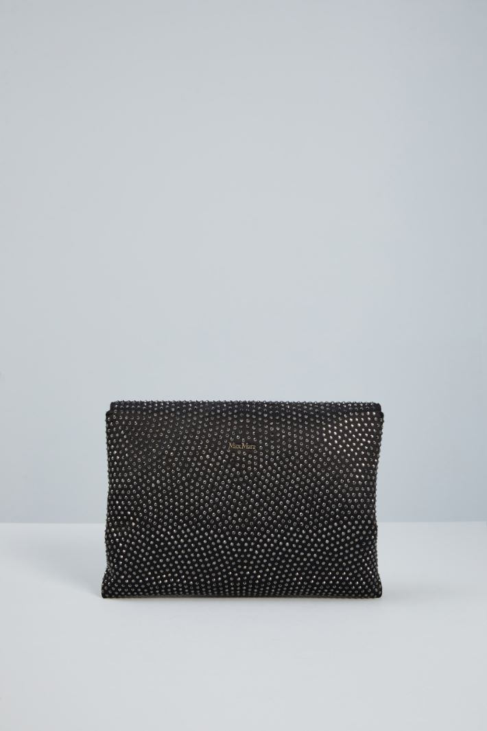 Silk clutch bag with rhinestones Intrend - 3