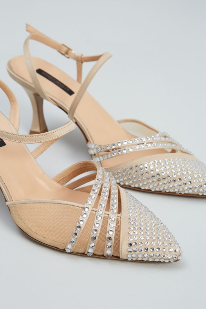 Rhinestone tulle court shoes Intrend - 4