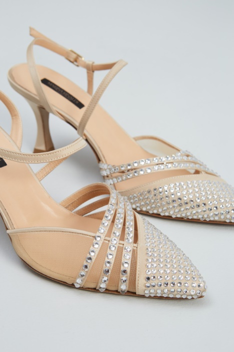Slingback con strass e tulle Intrend - 3